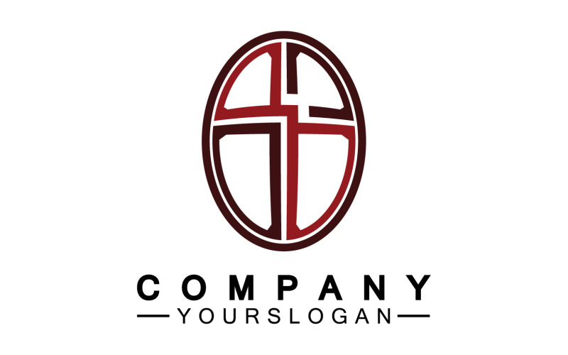 Christian cross icon logo vector v8 Logo Template
