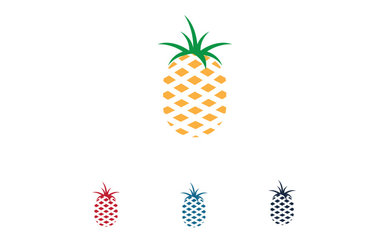 Pineapple fruits logo vector v12 Logo Template