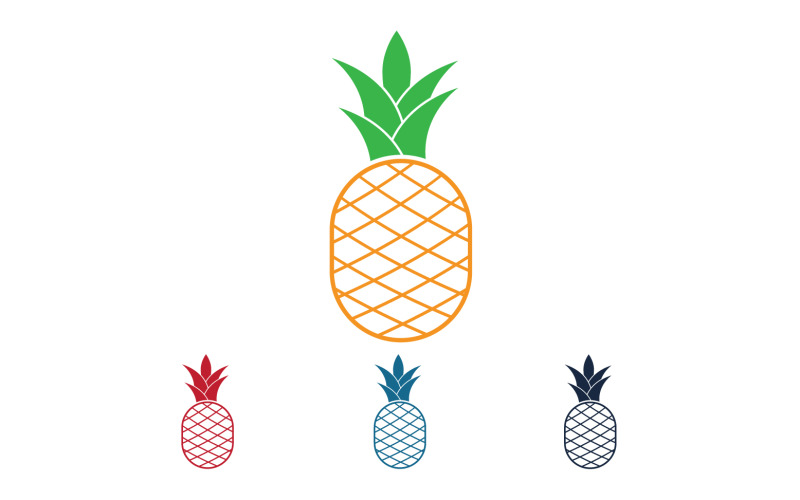 Pineapple fruits logo vector v1 Logo Template