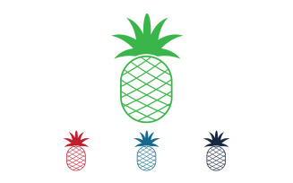 Pineapple fruits logo vector v2