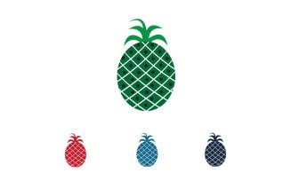 Pineapple fruits logo vector v30
