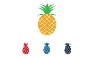 Pineapple fruits logo vector v39