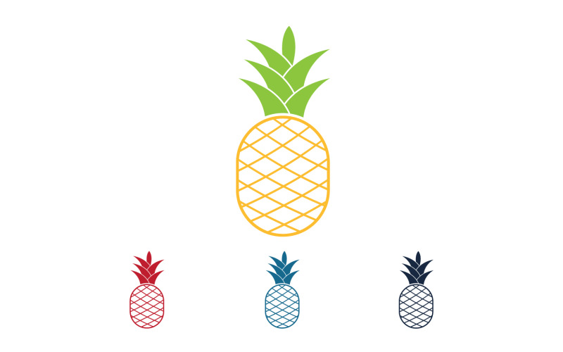 Pineapple fruits logo vector v3 Logo Template