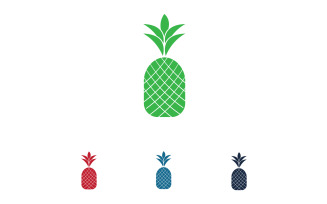 Pineapple fruits logo vector v46