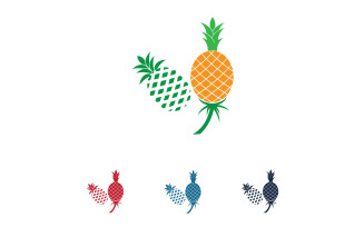 Pineapple fruits logo vector v50