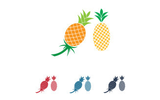 Pineapple fruits logo vector v53