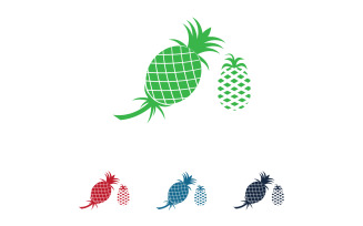 Pineapple fruits logo vector v55