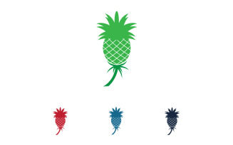 Pineapple fruits logo vector v57