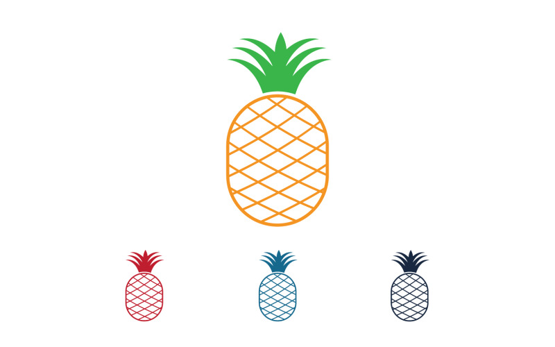 Pineapple fruits logo vector v5 Logo Template