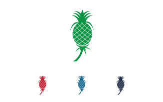 Pineapple fruits logo vector v62