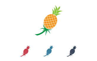 Pineapple fruits logo vector v61