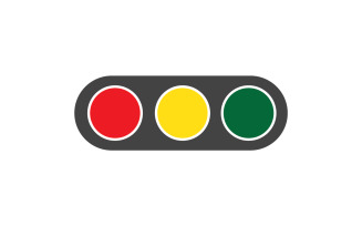 Trafic light icon logo vector template v11