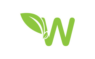 W letter initial company name vector v11