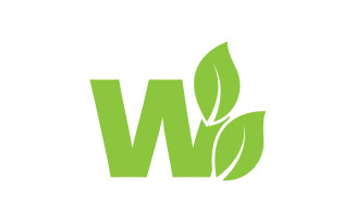 W letter initial company name vector v18
