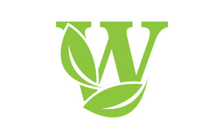 W letter initial company name vector v21
