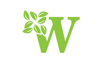 W letter initial company name vector v23
