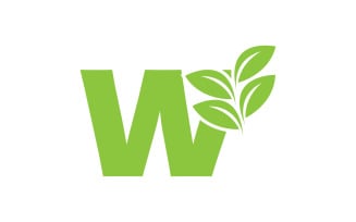 W letter initial company name vector v28