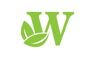 W letter initial company name vector v40