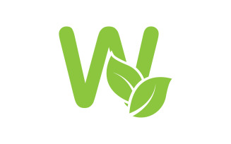 W letter initial company name vector v43