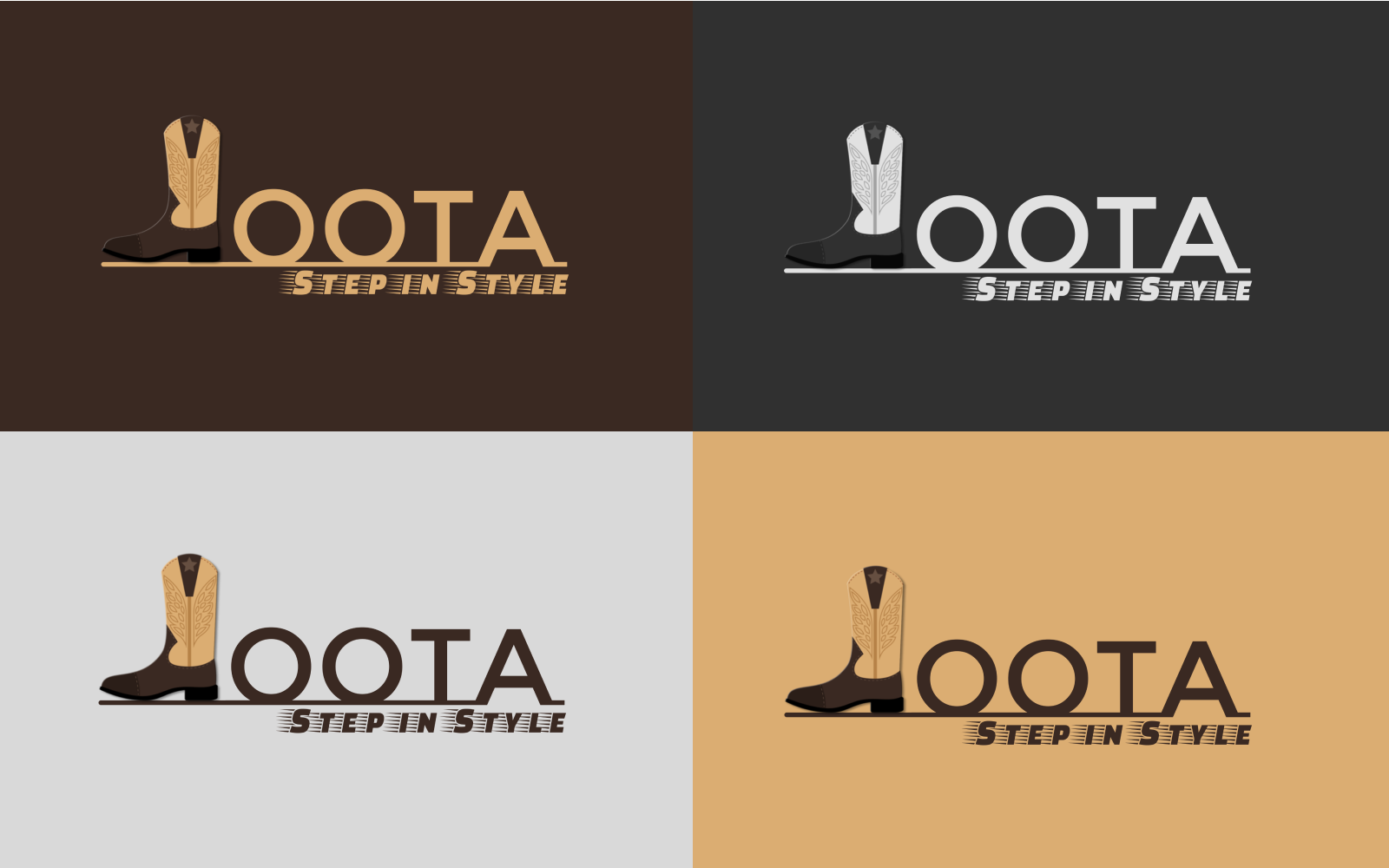 Footwear (Joota) Brand - Letter Logo Design
