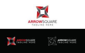 Arrow Square vector logo template