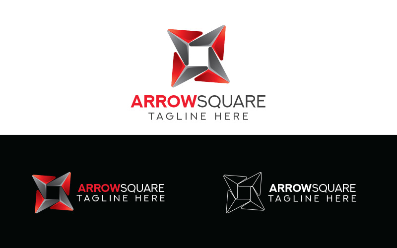 Arrow Square vector logo template Logo Template