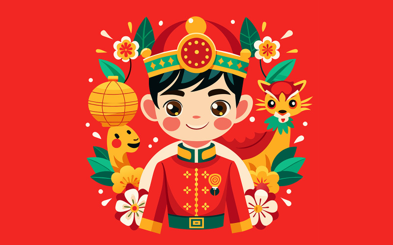 Chinese New Year Unique Vector Design 01 Vector Graphic