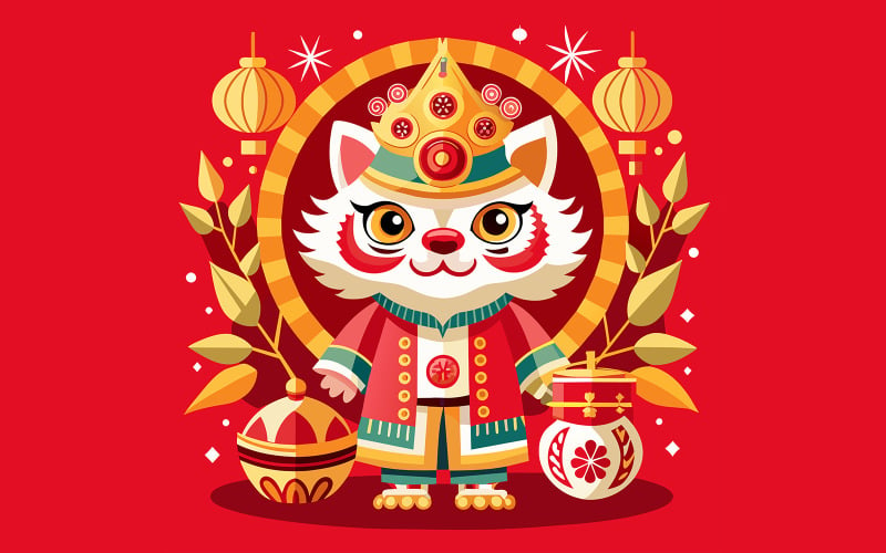 Chinese New Year Unique Vector Design 02 Vector Graphic