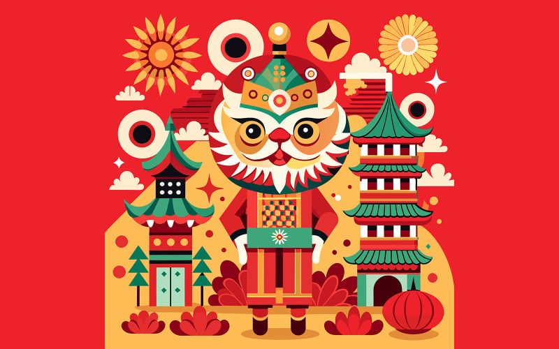 Chinese New Year Unique Vector Design 05 Vector Graphic