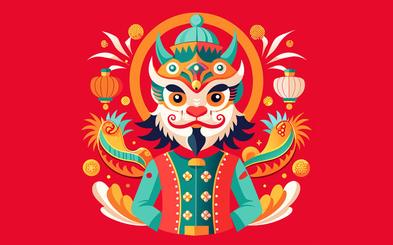 Chinese New Year Unique Vector Design 08 Vector Graphic