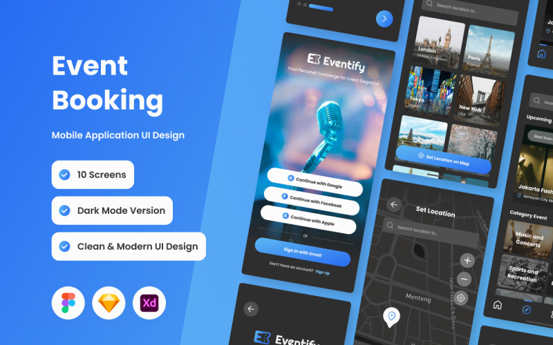 Eventify - Event Booking Mobile App UI Element