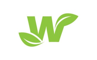 W letter initial company name vector v46
