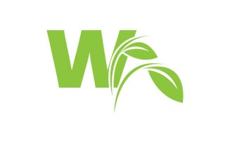 W letter initial company name vector v50