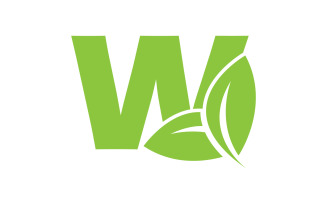 W letter initial company name vector v59