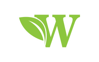 W letter initial company name vector v63