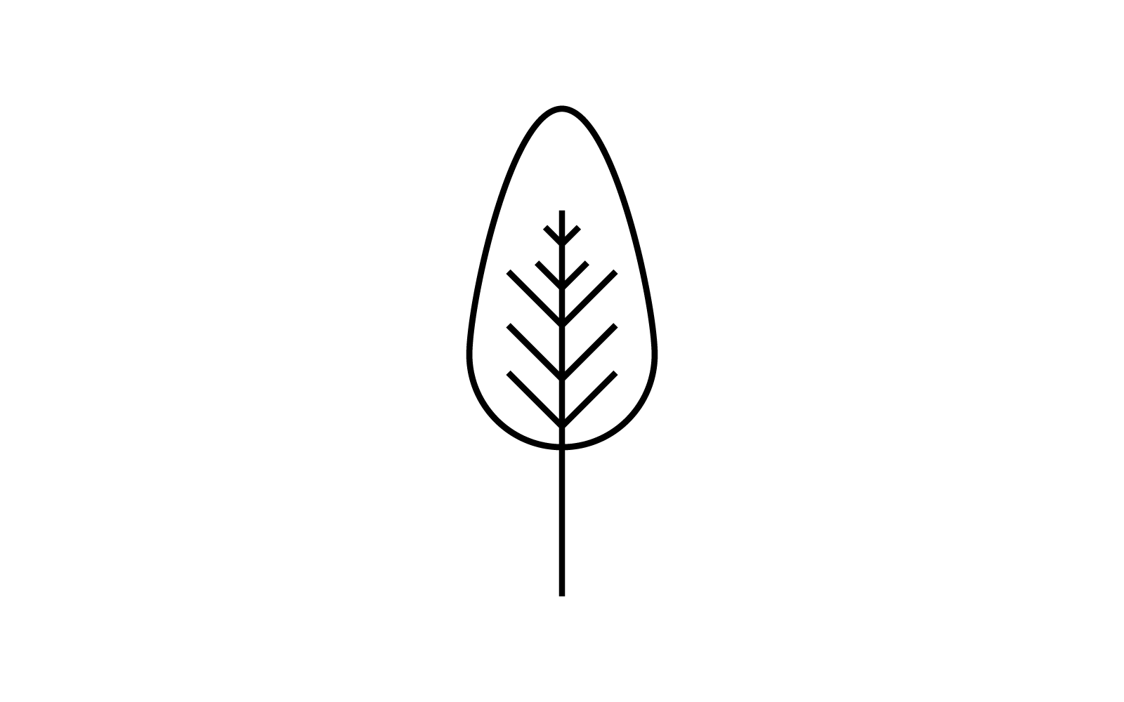 Baumlinie-Symbol-Vektorvorlage, flaches Design