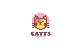 Cat Simple Mascot Logo Template 1