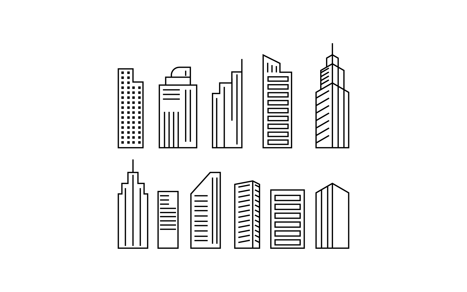 City skyline, city silhouette vector illustration logo template design