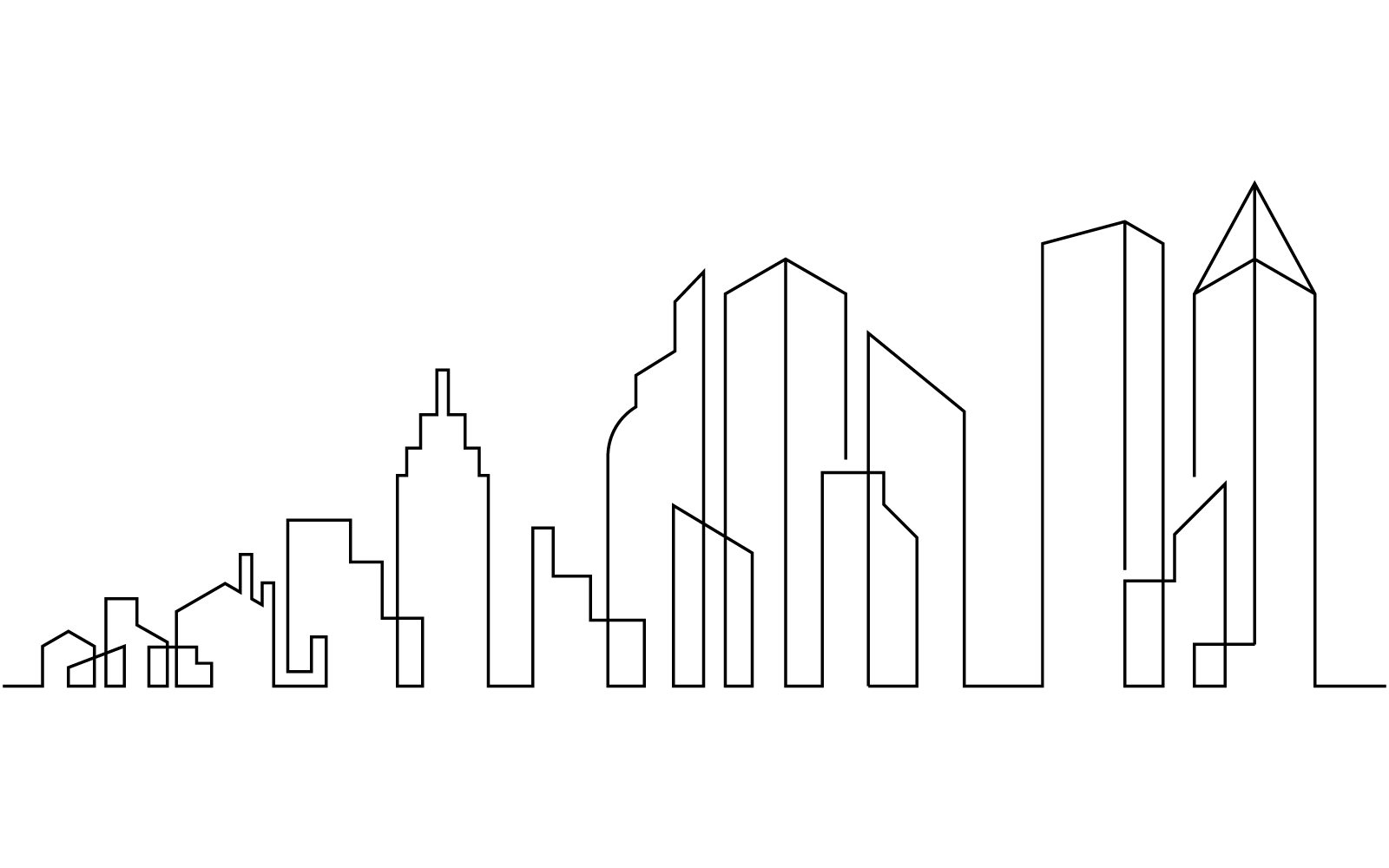 City skyline, city silhouette vector illustration logo template Logo Template