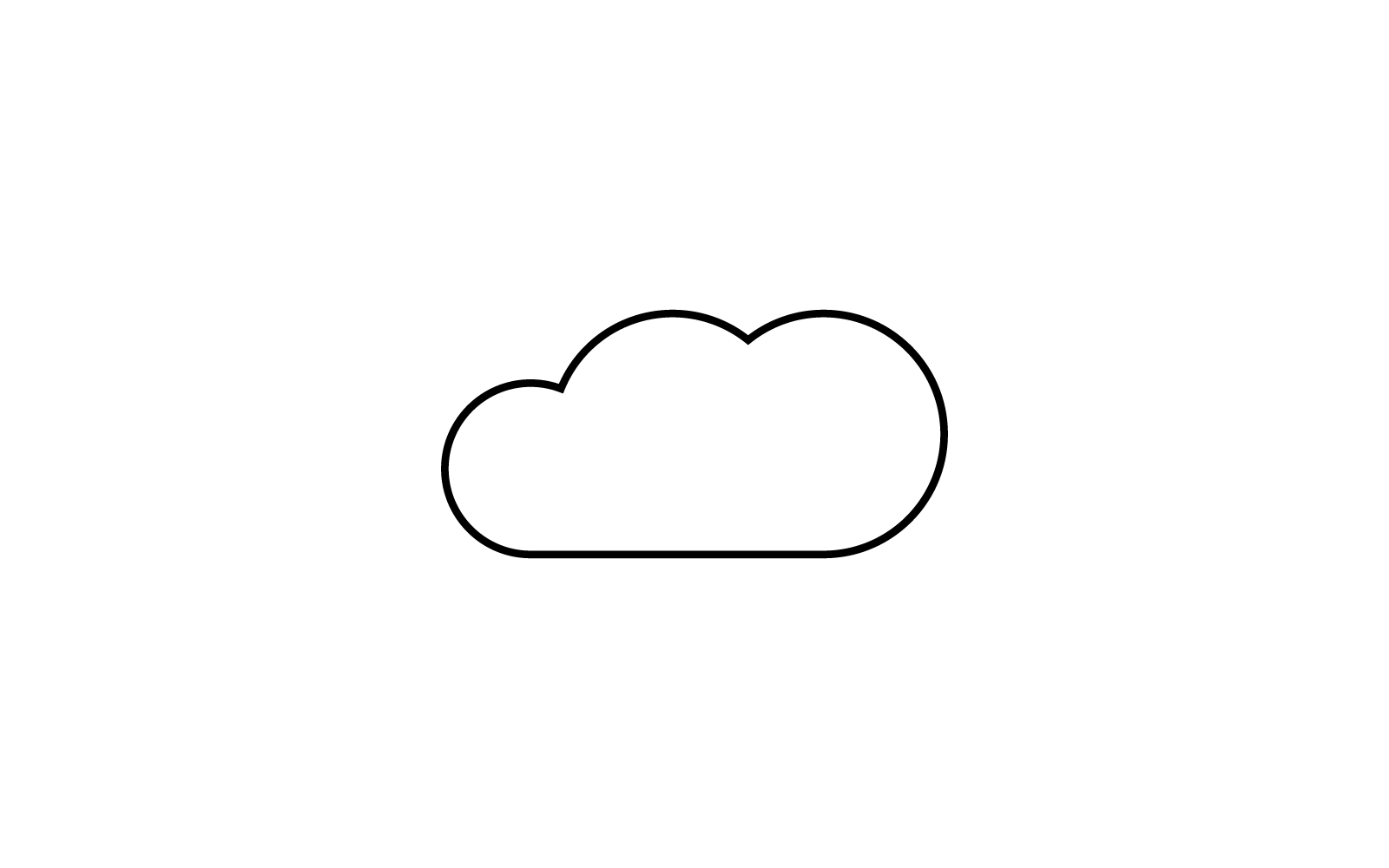 Cloud line icon vector flat design Logo Template