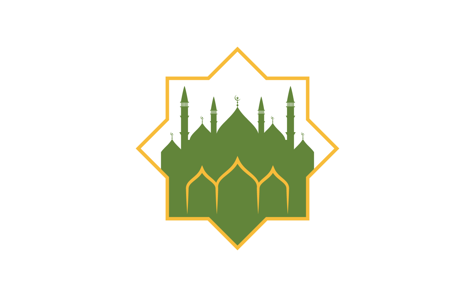 Mosque Ramadhan kareem flat design template Logo Template