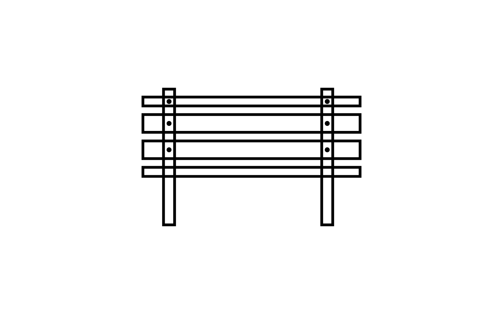 Park bench icon vector flat design