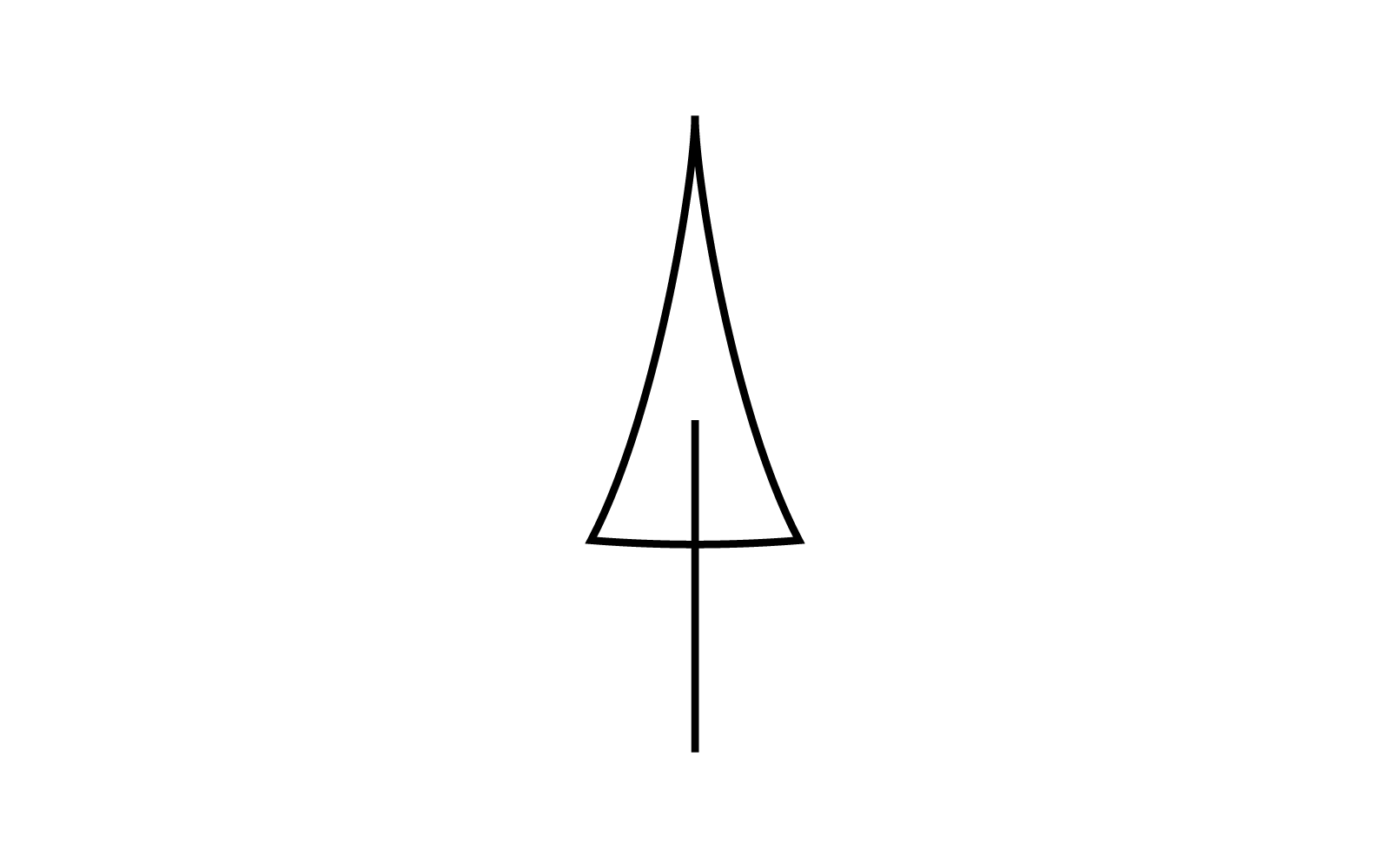 Pine tree line icon vector flat design