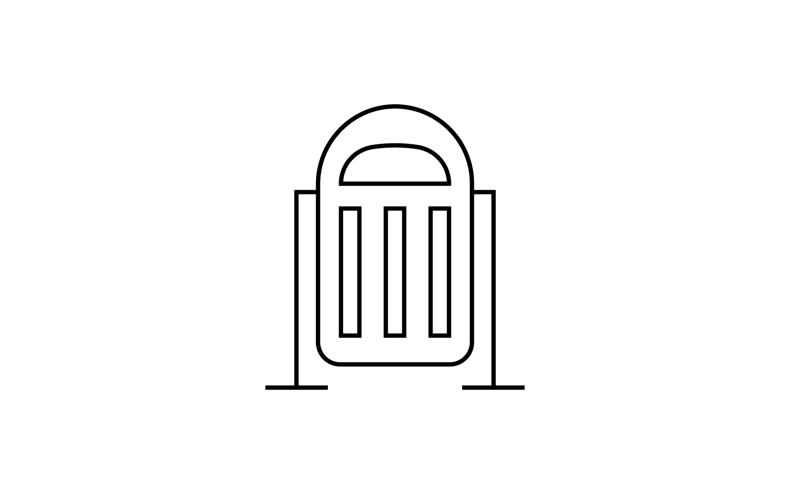 Plantilla de diseño de ilustración de vector de icono de cesta de basura