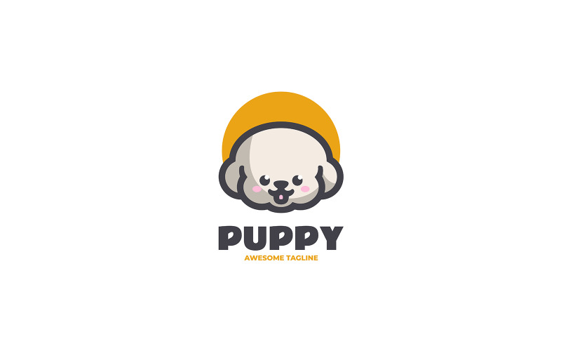 Puppy Mascot Cartoon Logo 2 Logo Template