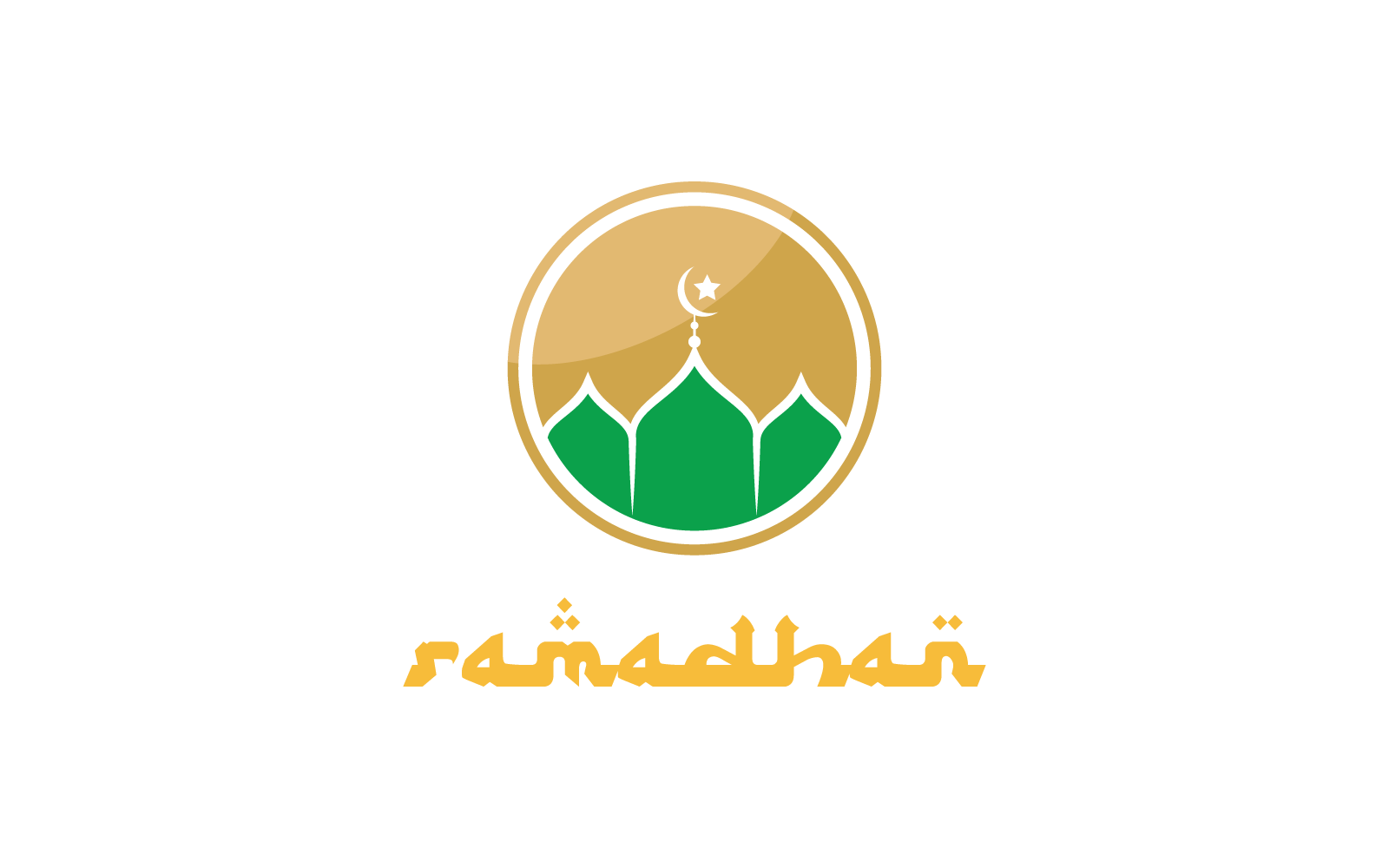 Ramadhan kareem poster logo flat design vector