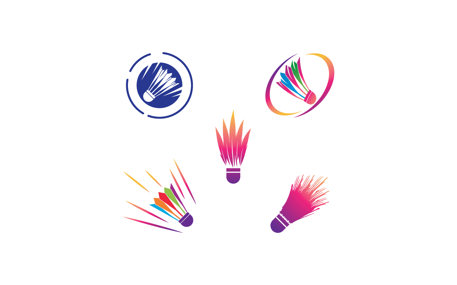 Suttle pik badminton illustratie vector plat ontwerp