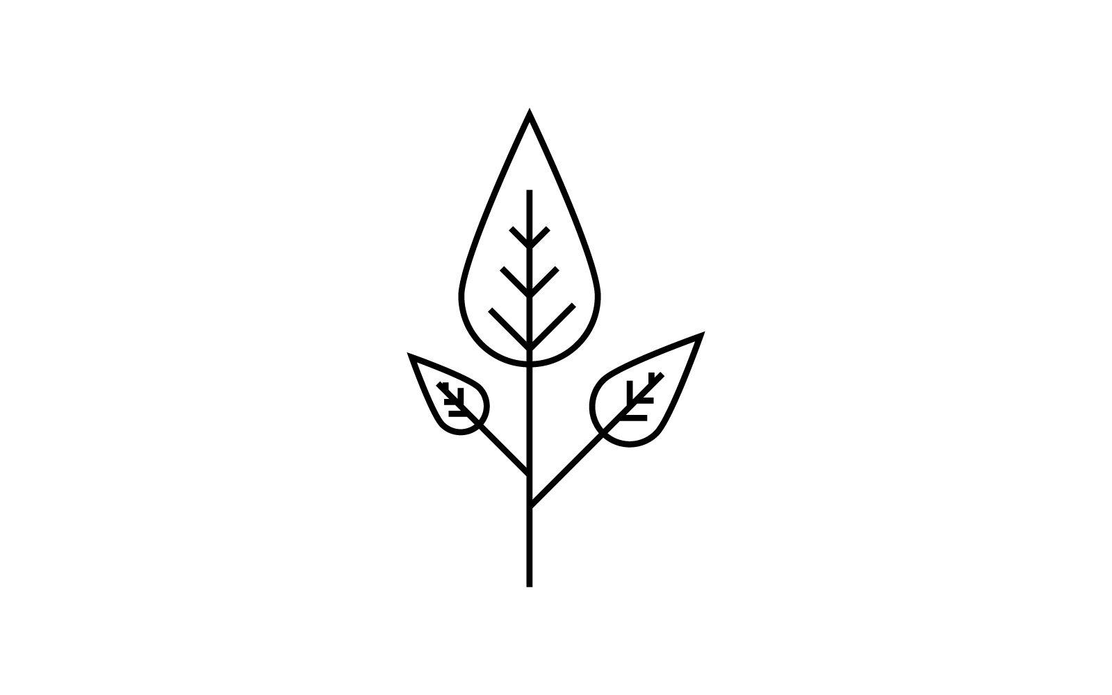 Tree line icon vector flat design illustration template