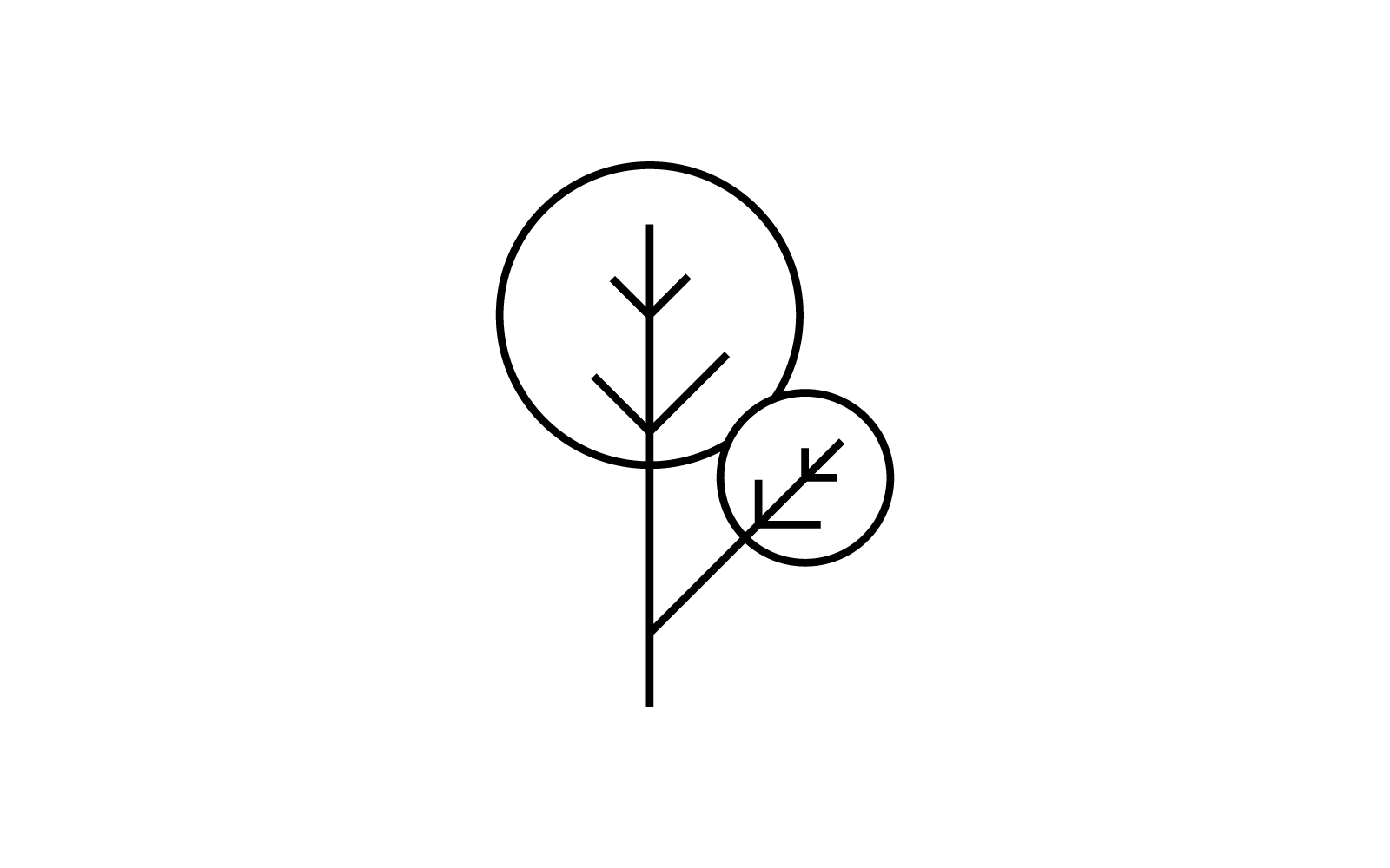 Tree line icon vector illustration flat design
