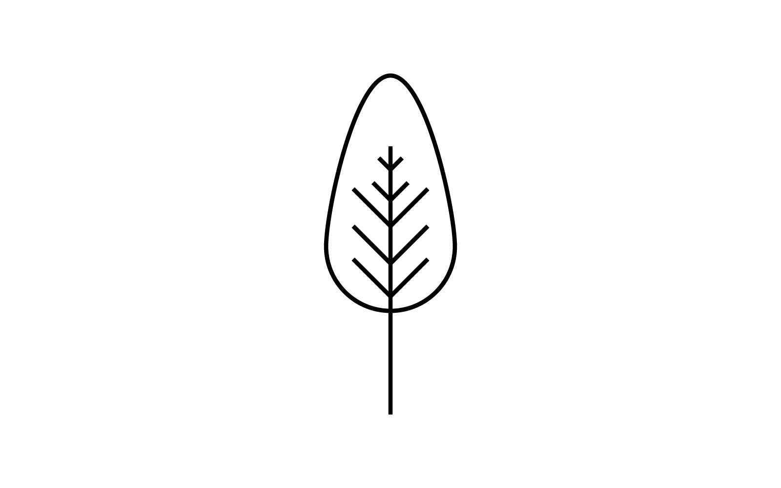 Tree line icon vector template flat design